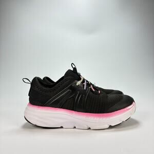 Athletic Works Cage Knit Black Pink Running Shoes Sneakers Youth Girls Size 10